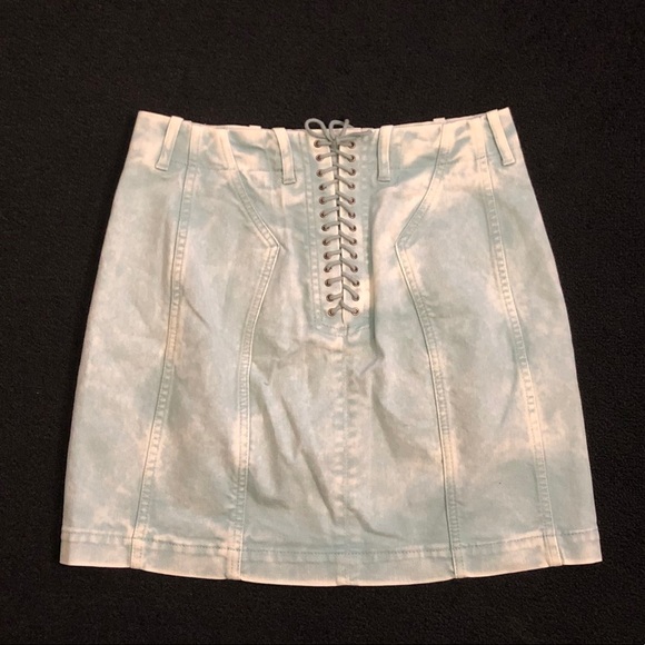 SOLD Roberto Cavalli Lace-up Denim Mini Skirt - Picture 3 of 7